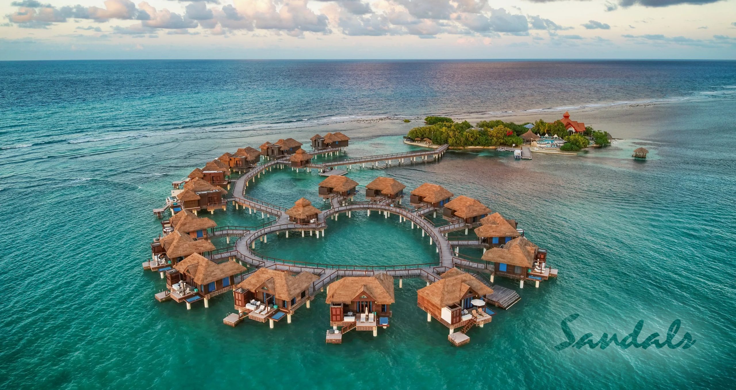 Sandals overwater bungalow royal carribean